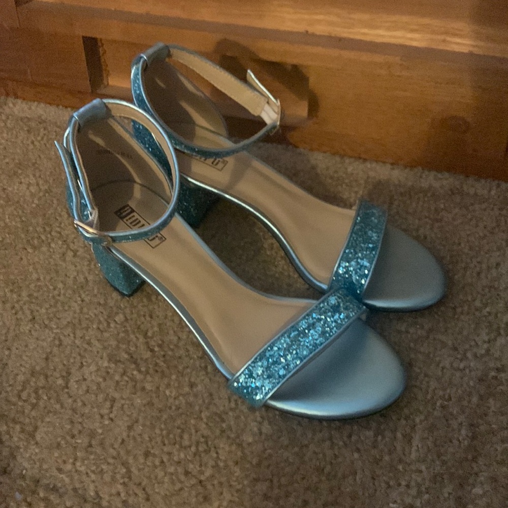 Bright Blue women’s chunky Heels